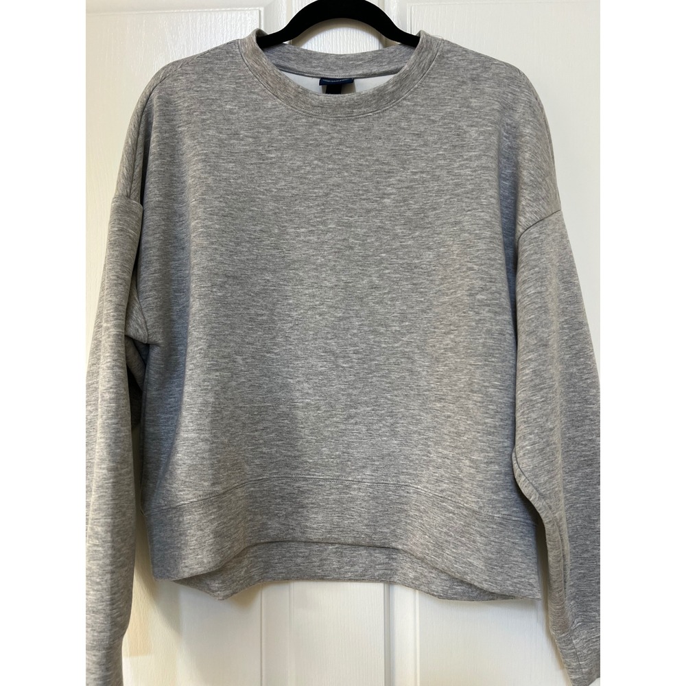 Scoop Women's Gray Crewneck Cropped Size Women's Small